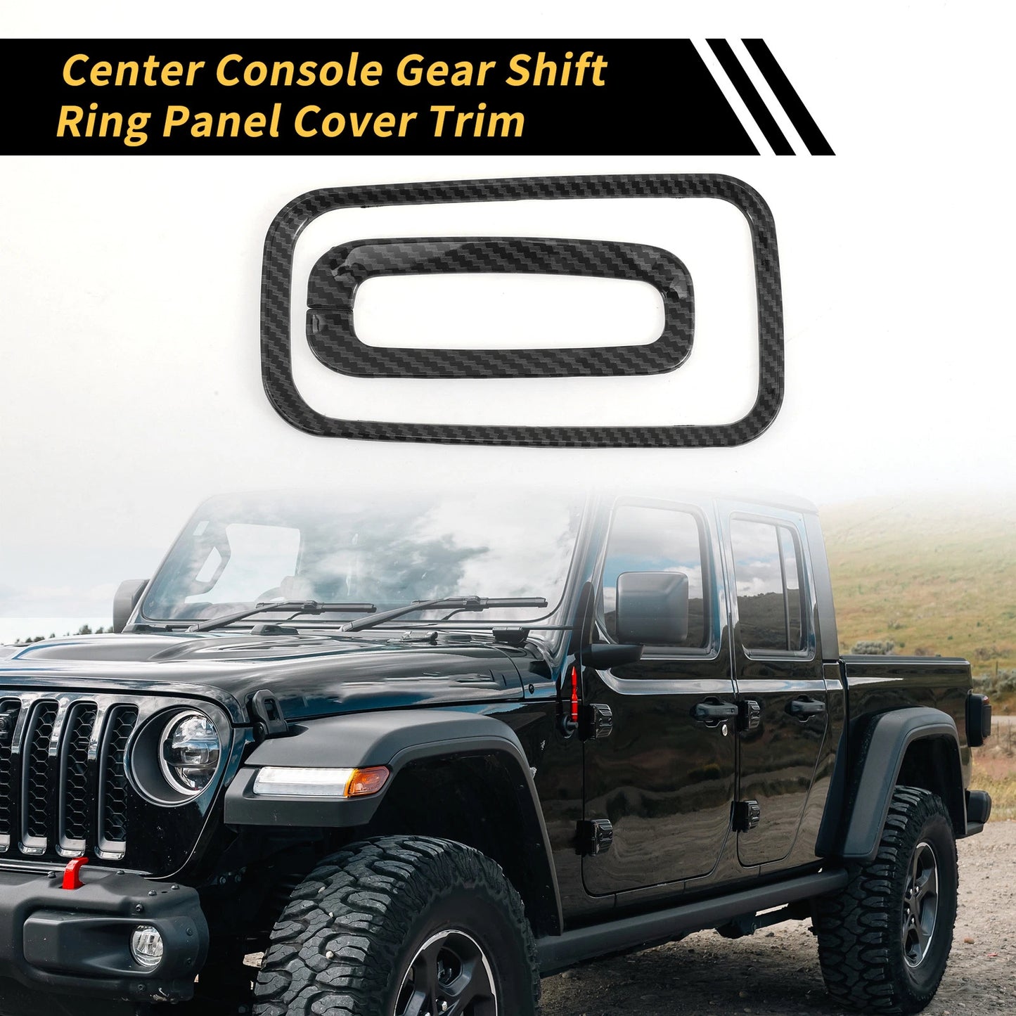 Center Console Gear Shift Ring Cover Trim for Jeep Wrangler (2007-2018)