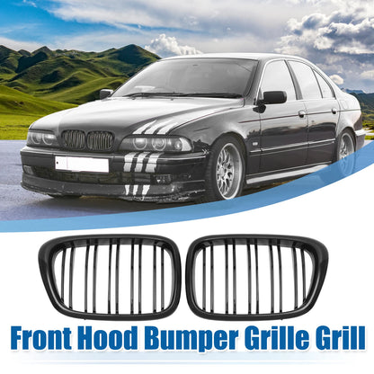 Front Hood Bumper Grille for BMW 525i 530i E39 (2001-2003) - Black