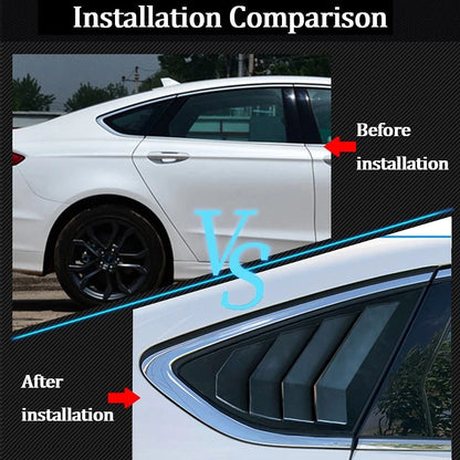 Rear Side Window Louvers Cover for Ford Fusion Mondeo (2013–2022)