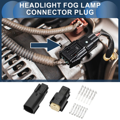 6 Pin Headlight Fog Lamp Connector Plug 1 Set for Ford Mondeo