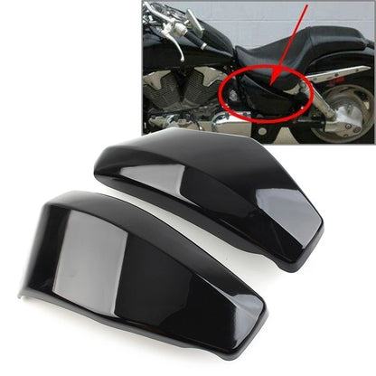 Battery Left & Right Side Covers for Honda VTX1300 (2003-2009) Black ABS Plastic