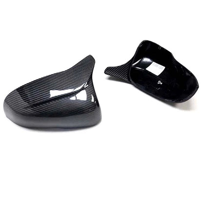 Carbon Fiber Ox Horn Rearview Mirror Cover Cap for Jaguar XE XF XJ 2015-2018