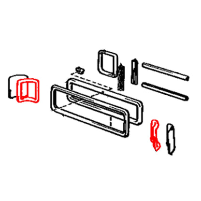Rear Window Corner Weatherstrip for Toyota Land Cruiser BJ45 FJ45 HJ45 HJ47 1969-1986