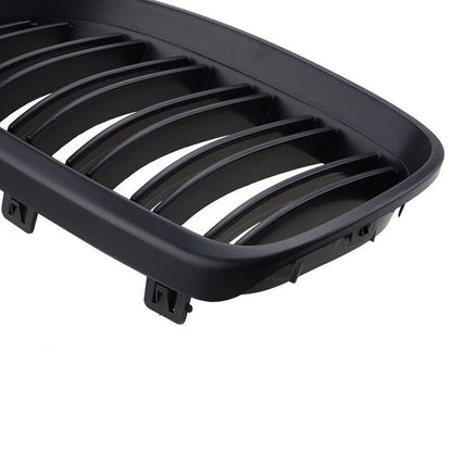 Black L+R Front Kidney Grille for BMW E92 E93 328i 335i 3-Series (2007-2010)