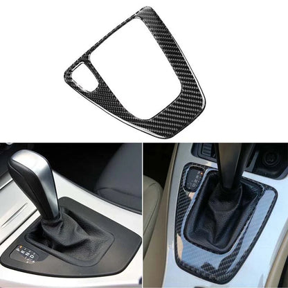Carbon Fiber Gear Shift Sticker Panel Trim fit For BMW E90 3 Series 2005-2012