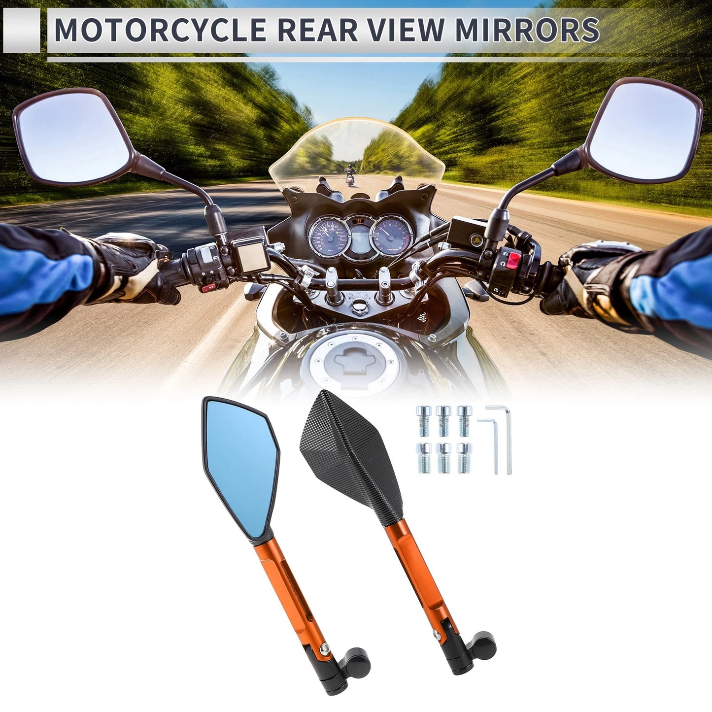 Rear View Mirrors 1 Set for M8/M10 Motorcycle