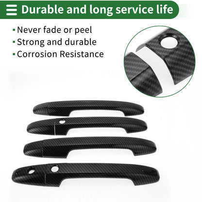 Carbon Fiber Black Door Handle Cover Trim for Honda Odyssey (2015-2022)