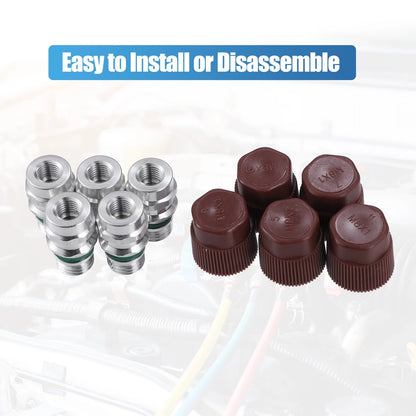 5 x Air Conditioning Service Valves for Ford (No. 52458184/357820795J)