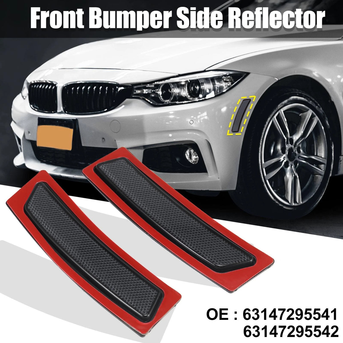 Bumper Reflector  Smoky Black for BMW F30 340i (2012-2019)