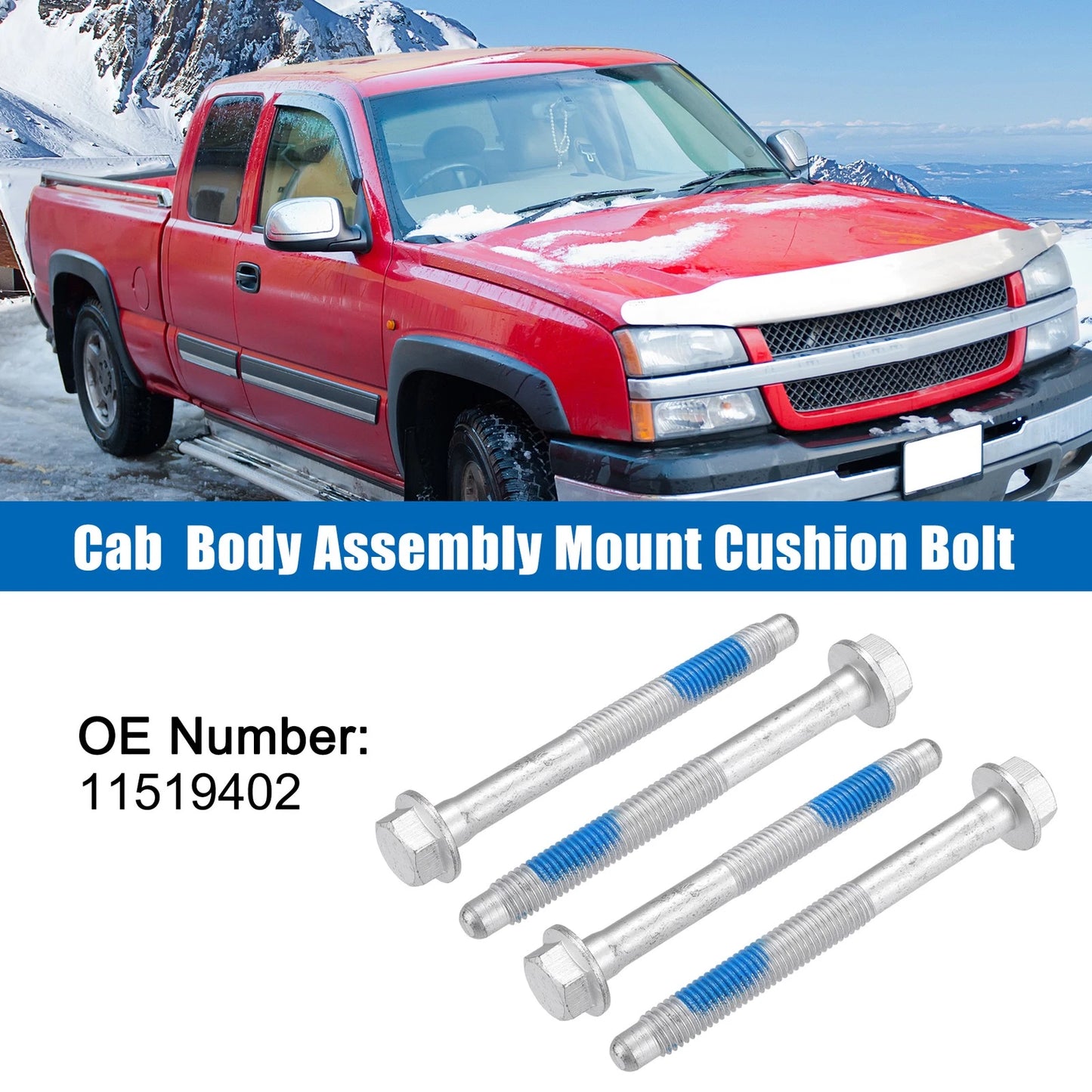 4pcs M12x1.75 Car Mount Bolts for Chevrolet Silverado 1500