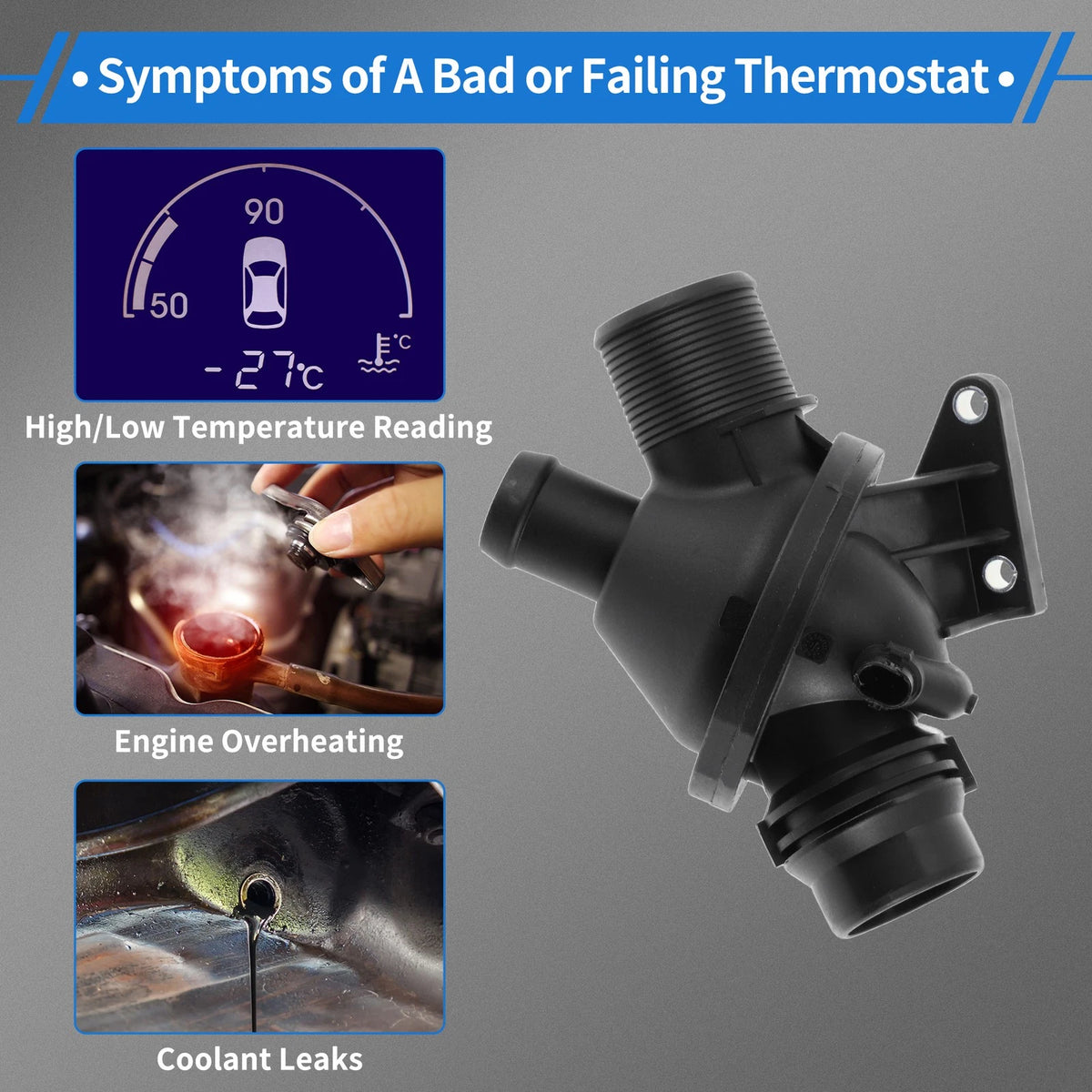 Engine Coolant Thermostat Housing Assembly for BMW 320i xDrive F30 (2013-2018)