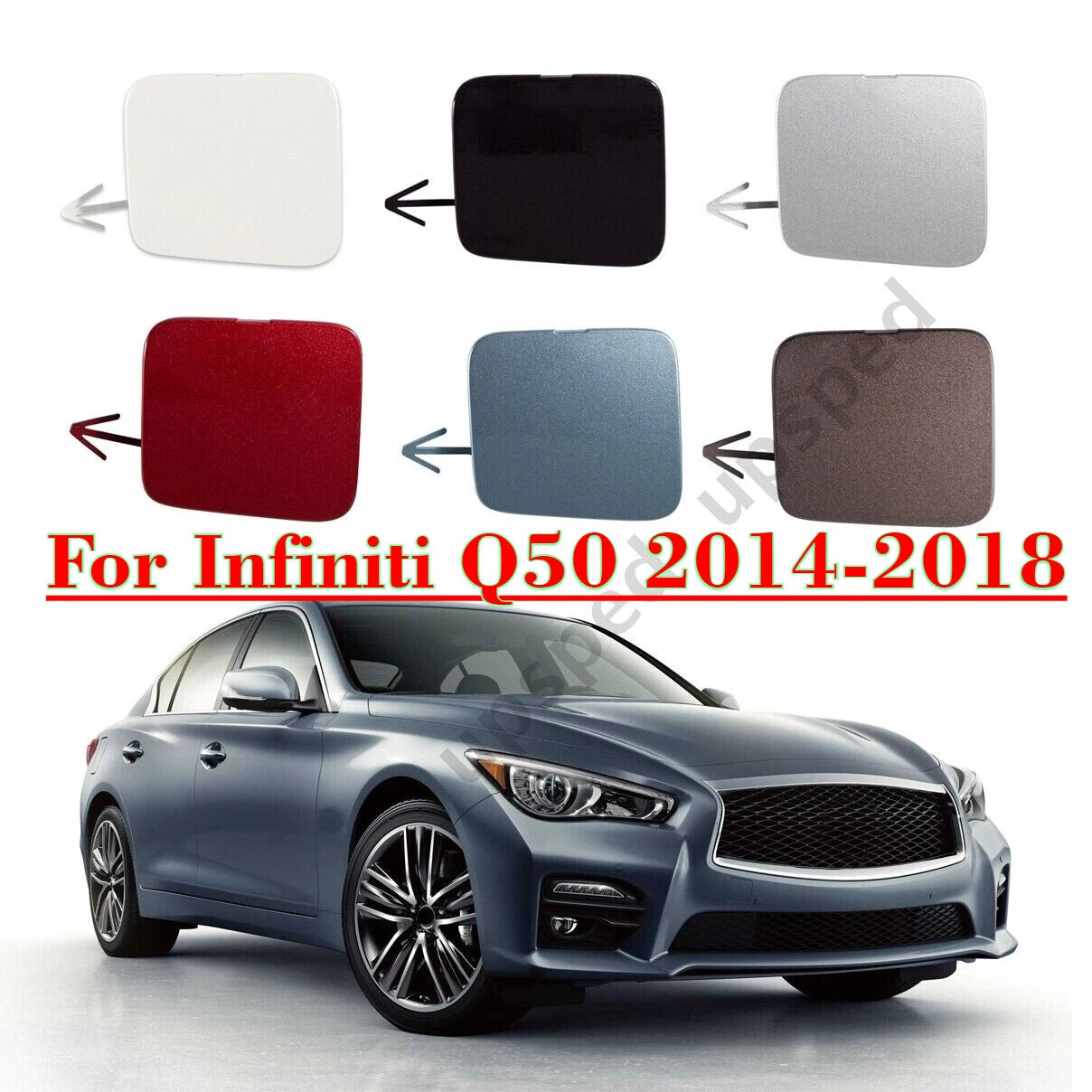 Tow Hook Hole Eye Cover Cap for Infiniti Q50 (2014–2018)