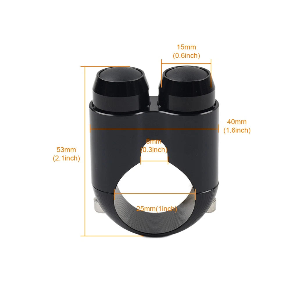 Handlebar Switch 2 Button Horn Light Control for Harley Dyna (2006-2023)