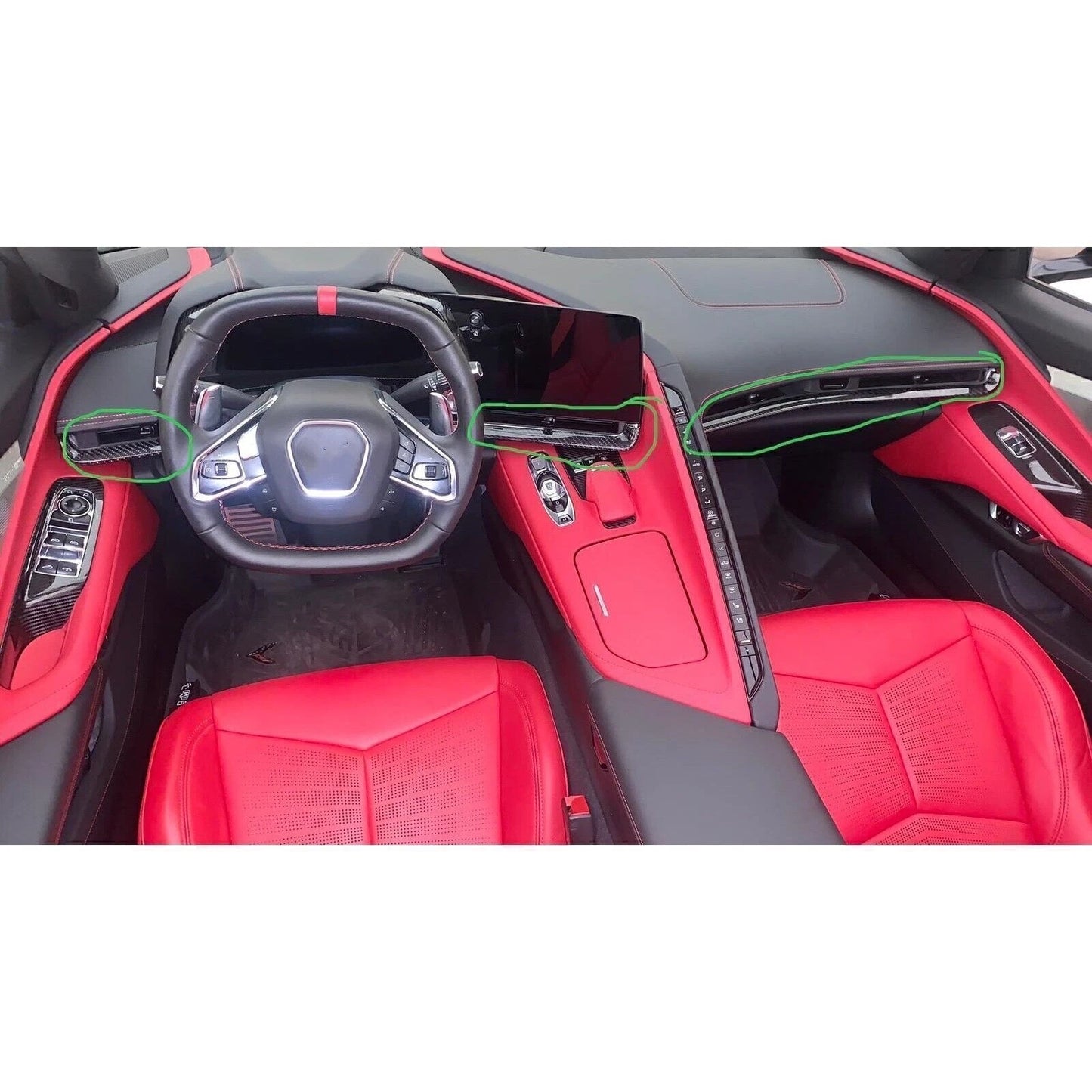 Forged Carbon Fiber Console Trim for Corvette C8 Z51 (2020-2023)