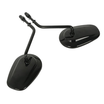 Vivid Black Rear View Mirrors for Harley Touring Sportster 883 1200 Softail
