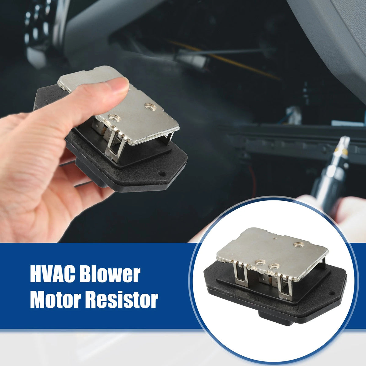 HVAC Blower Motor Resistor for Toyota FJ (2007-2014) - Black Silver Tone