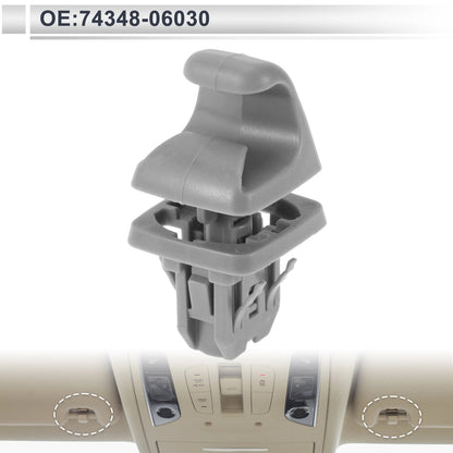 Sun Visor Holder Clip for Toyota Camry Highlander Corolla Gray