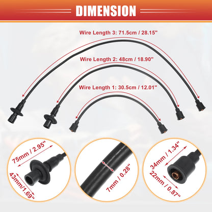 5 x Spark Plug Wire Ignition Coil Cable for VW Beetle Karmann