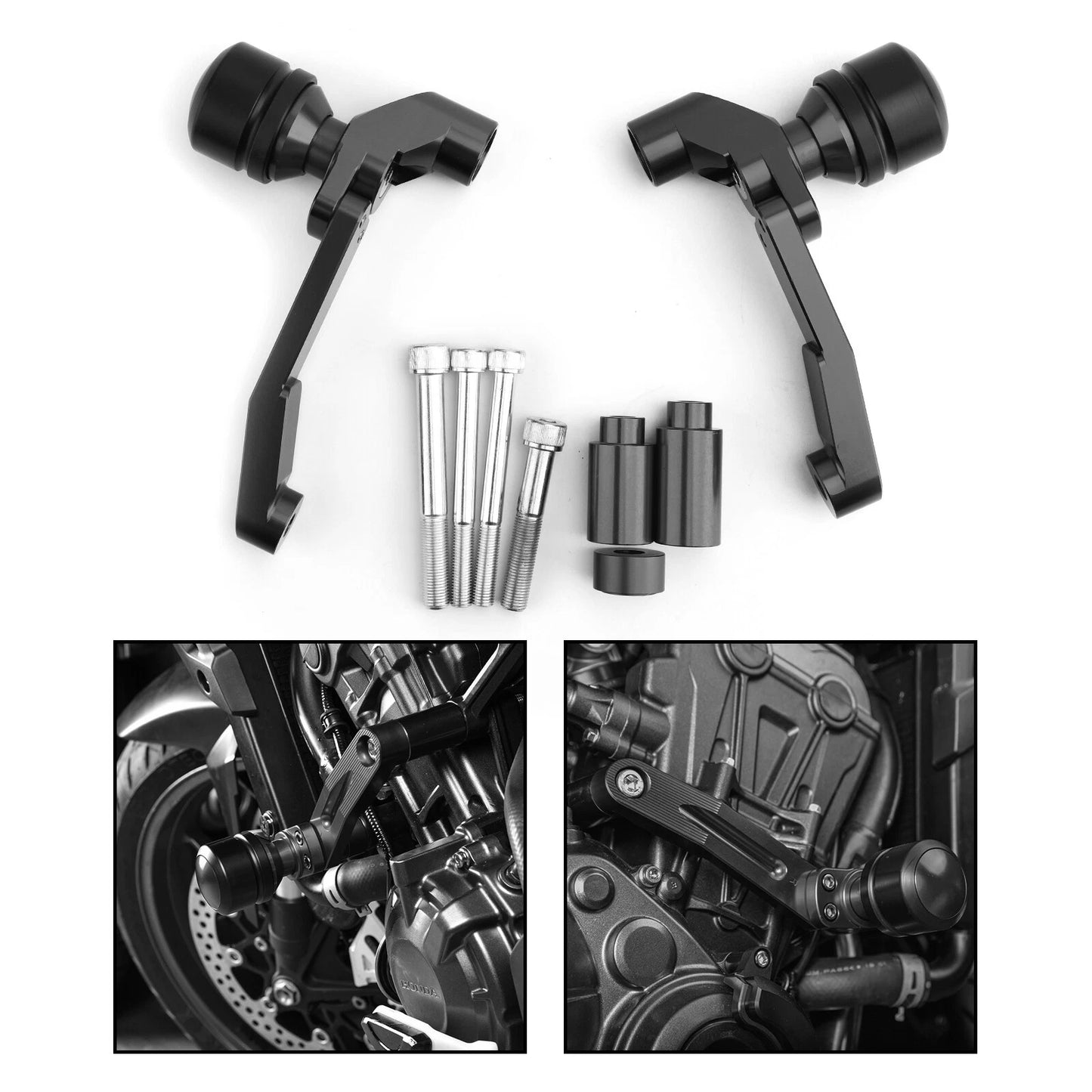 Crash Pad Engine Guard - Black for Honda CB650R (2019-2020)