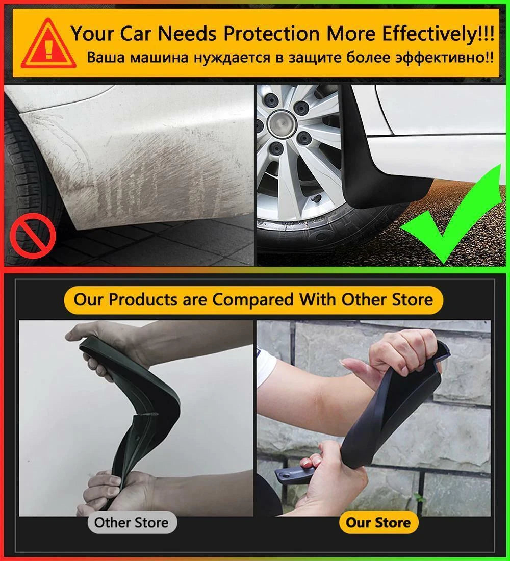 4x Front Rear Splash Mud Flaps Guards for Toyota Corolla (2014–2017)