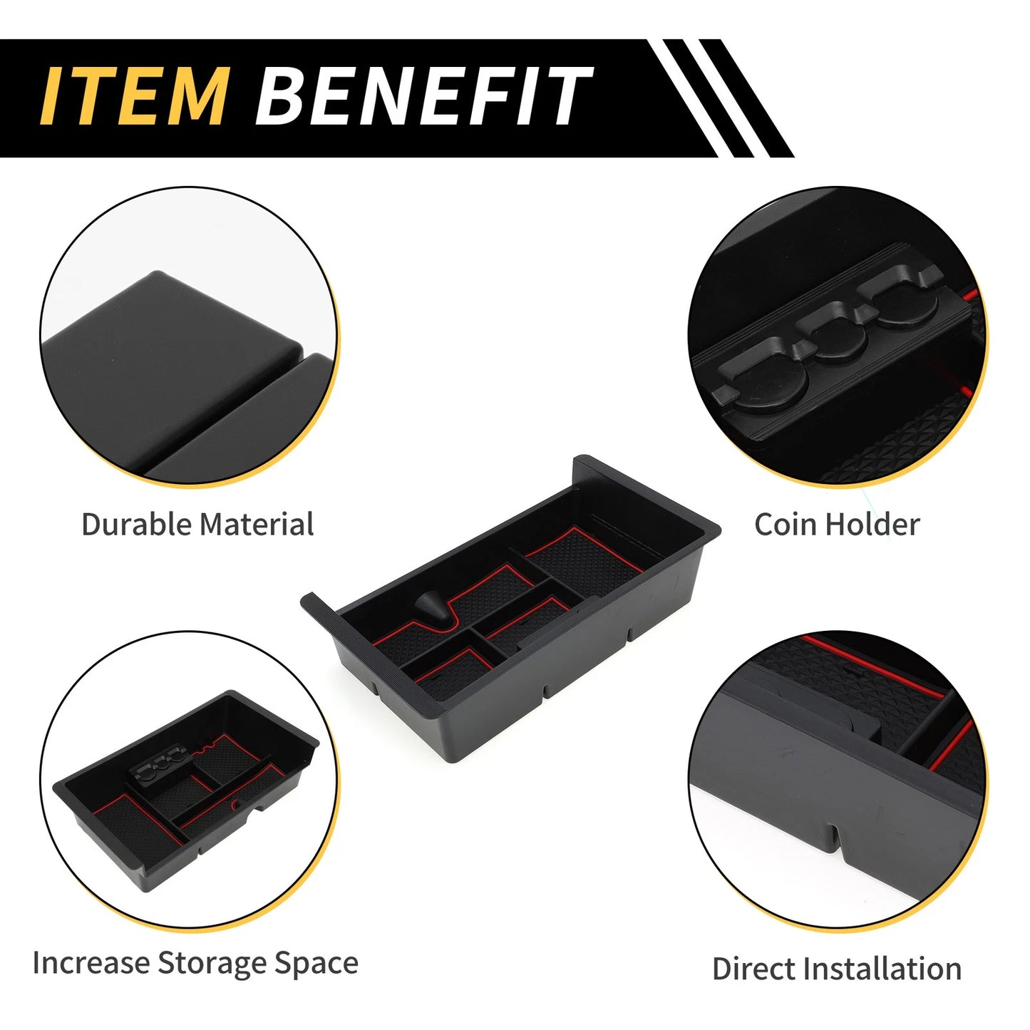 Full Center Console Organizer Insert Tray for Chevy Silverado 1500