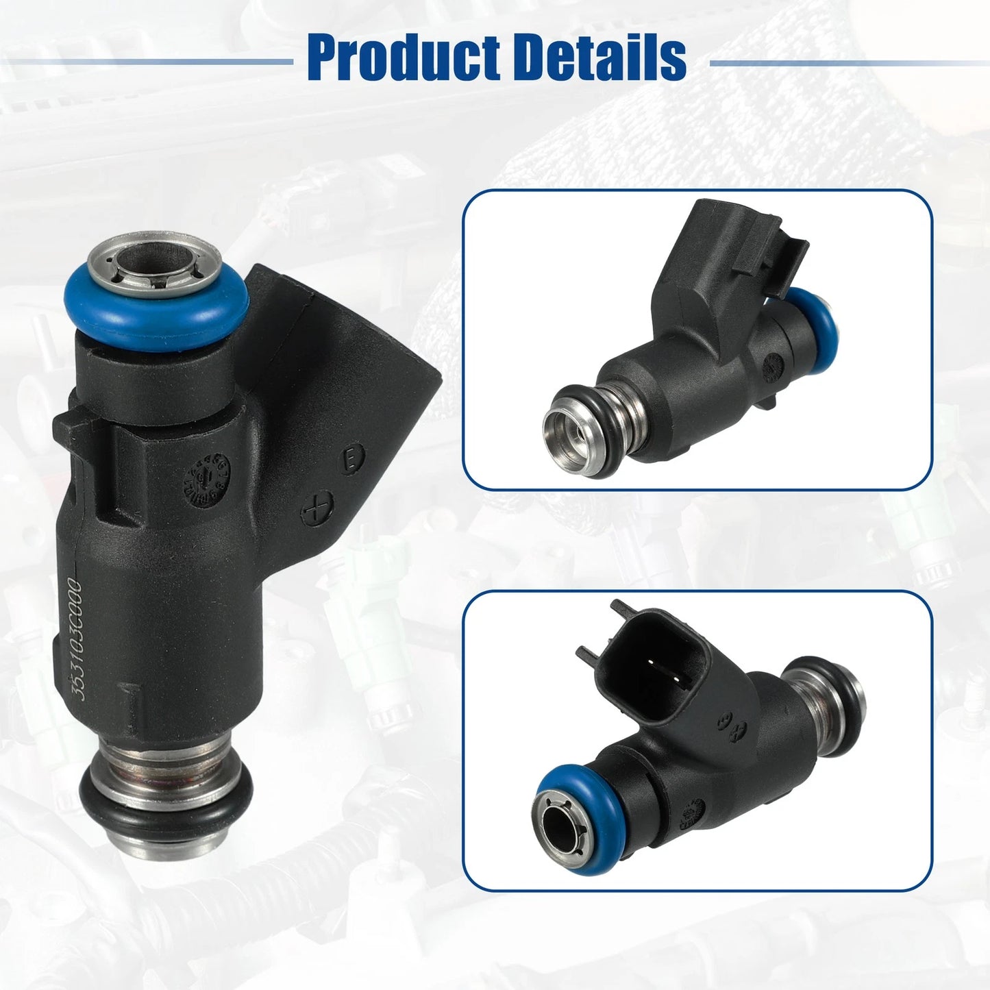 Fuel Injector Nozzle Black for Hyundai Sonata (2006-2010)