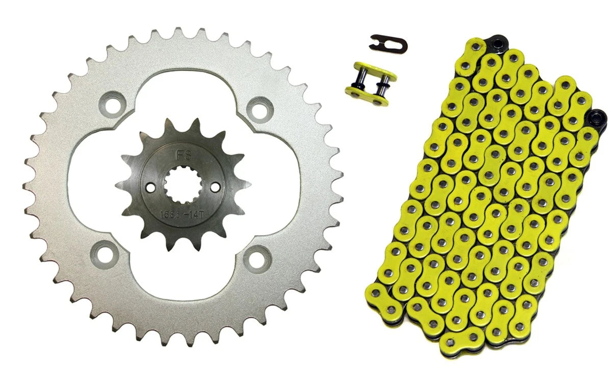 2x 520x96 ORing Chain &14/40 Sprockets for Suzuki Quadsport 400 (2009-2014)