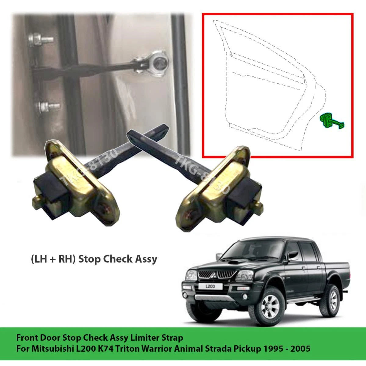 Door Stop Limiter Strap for Mitsubishi L200 K74 (1995-2005)