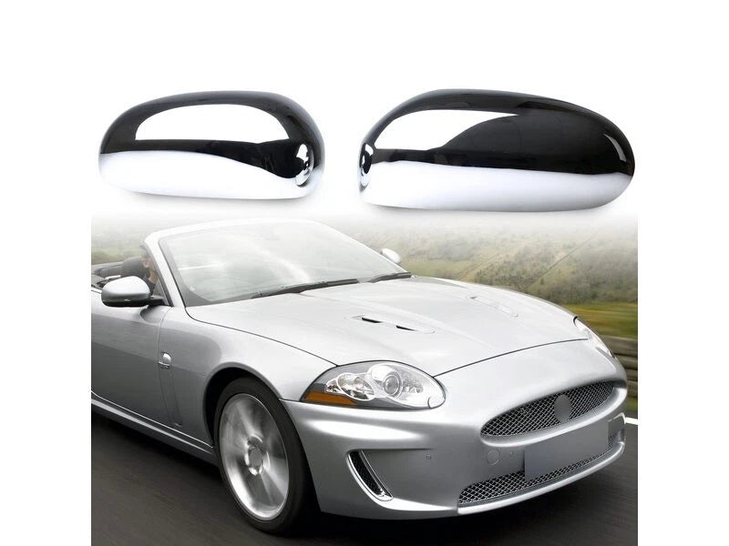 Chrome Mirror Covers for Jaguar X-Type, XK, XKR, XJ, X350, S-Type (2001-2009)