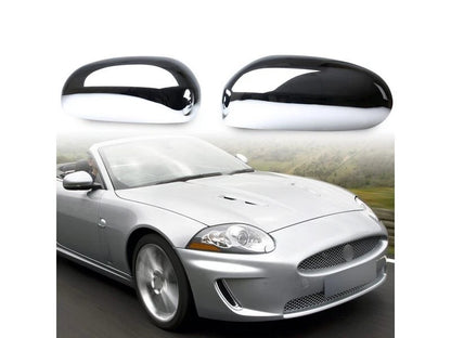 Chrome Mirror Covers for Jaguar X-Type, XK, XKR, XJ, X350, S-Type (2001-2009)