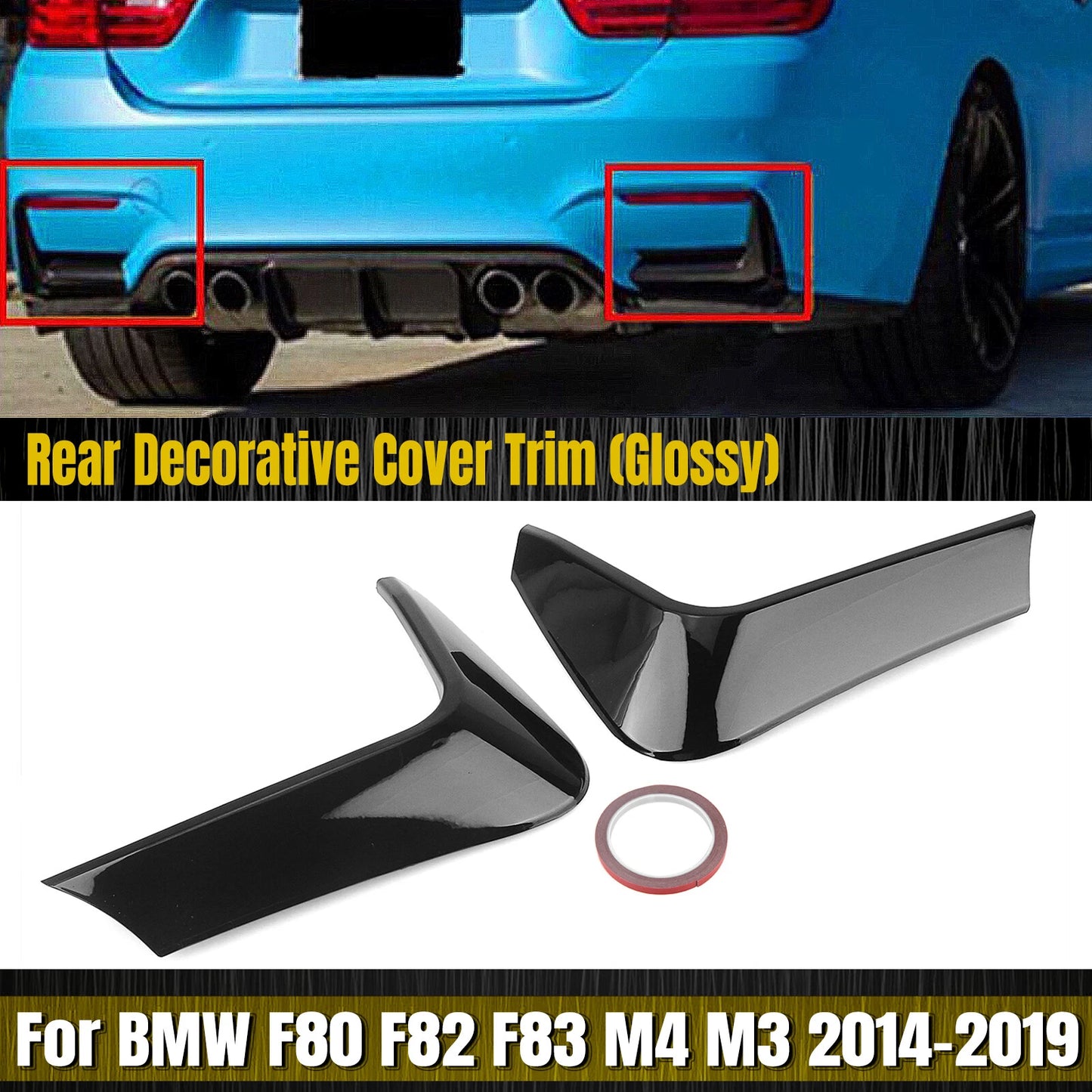 Rear Bumper Side Cover Trim for BMW F80 M3 F82 F83 M4 (2014-2020)