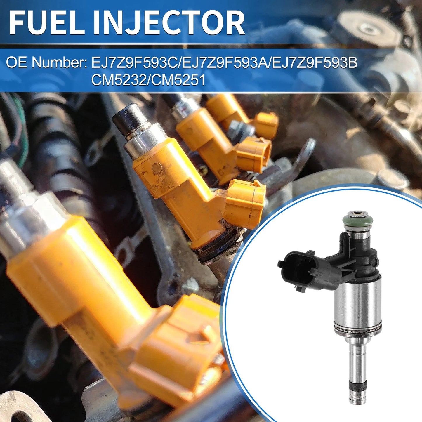 Fuel Injector for Ford Mustang 2019-2023 (2 x EJ7Z9F593C/EJ7Z9F593A)