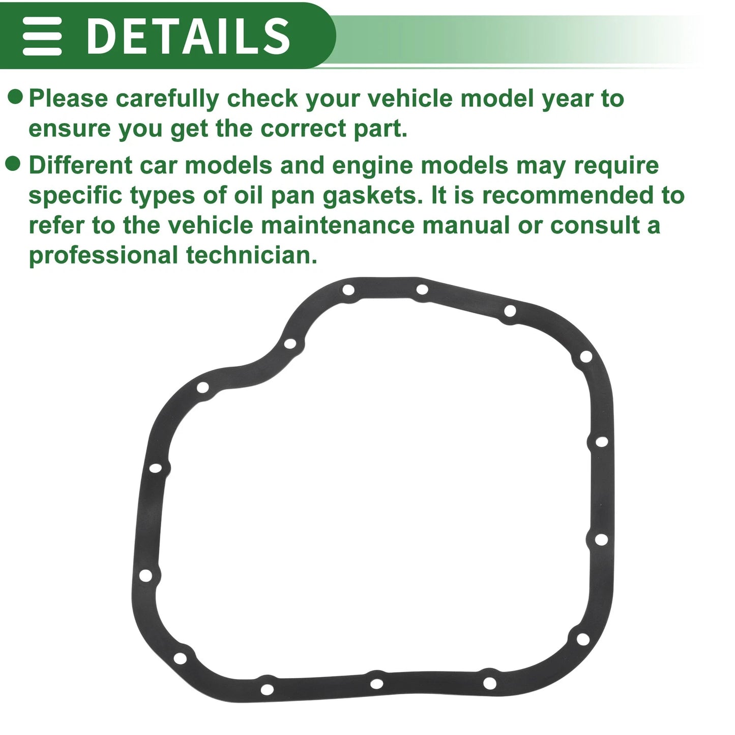 Car Oil Pan Gasket for Toyota Yaris VIOS Sedan (2005-2013)