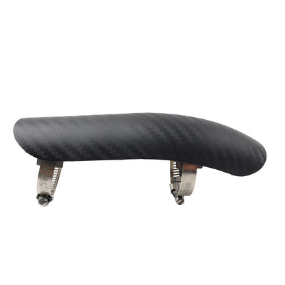Universal Exhaust Muffler Heat Shield Cover for Car - Black/Silver Clamp
