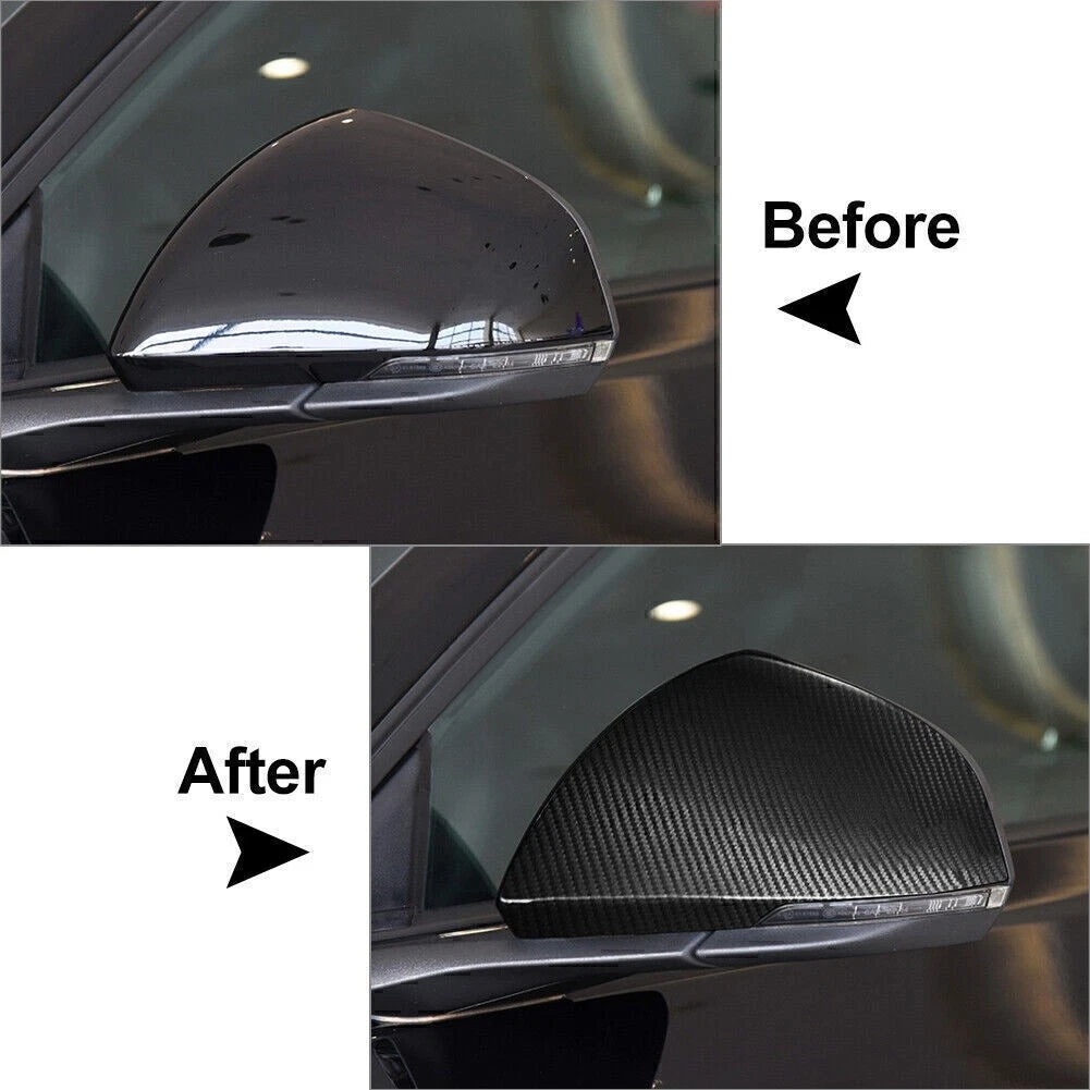 Real Carbon Fiber Side Mirror Covers for 2015-2020 Ford Mustang (2015-2020)