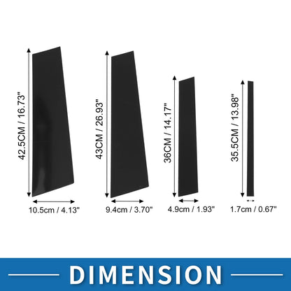 8 Pcs Door Pillar Window Trim for Toyota Highlander (2022-2024) Black