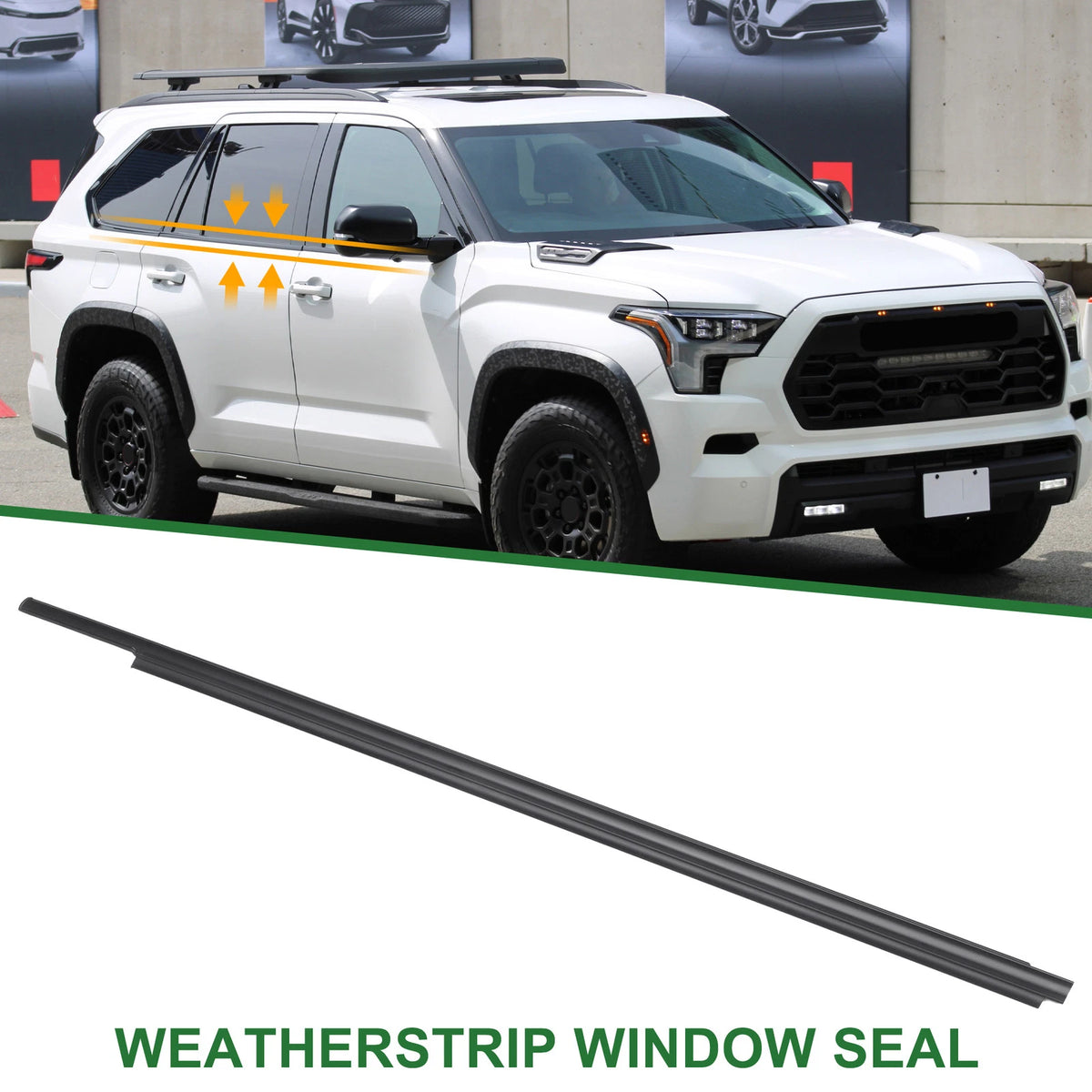 Front Left Weatherstrip Window Seal for Toyota Sequoia (2008-2022)