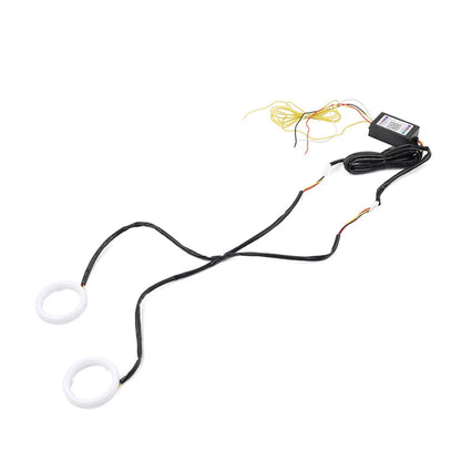 120MM RGB Phone Control Angel Eye Halo Rings Headlight DRL for Car