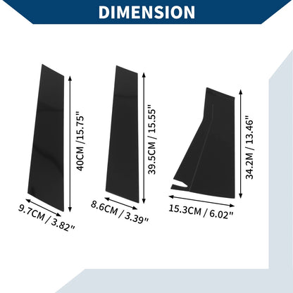 6 Pcs Door Pillar Window Trim for Honda HR-V (2023-2024) Black