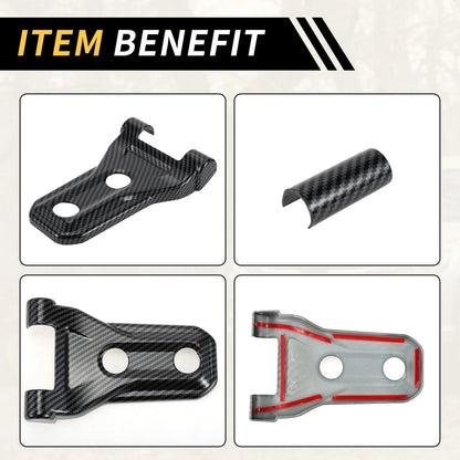Front Engine Hood Hinge Cover Trim for Jeep Carbon Fiber Black  (2018-2023)