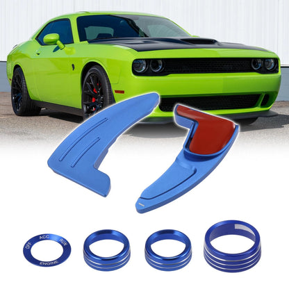 Steering Wheel Paddle Extension Trim Set for Dodge Charger Challenger Blue