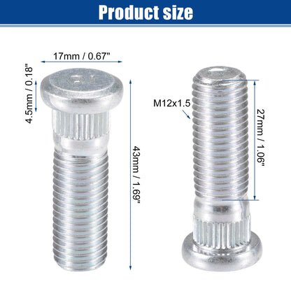 20 x M12x1.5 Front/Rear Wheel Lug Stud for Honda Accord City