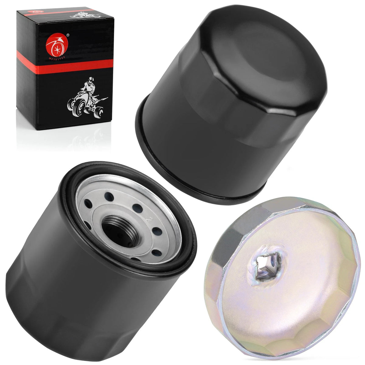 2 x Oil Filter & Wrench Tool for Honda VTX1300 / VTX1800 (2003–2008)