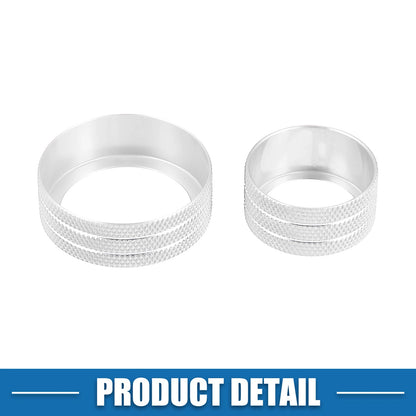 Volume Knob Ring Cover for Chevy Malibu 2017-2022 Silver Tone (2017-2022)