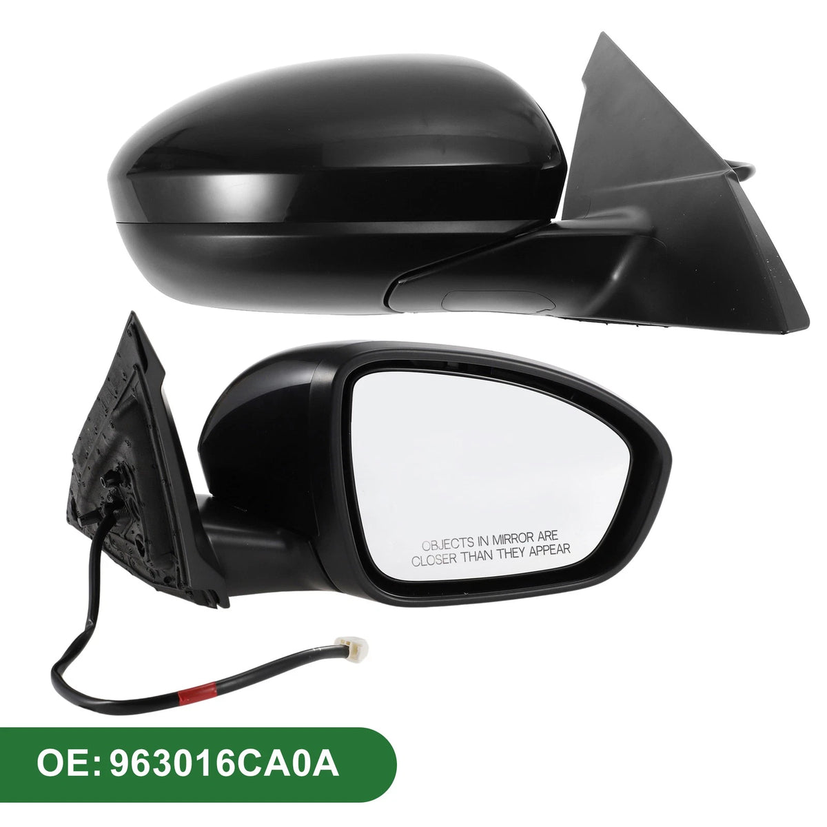 Right Side Door Mirror for Nissan Altima 2019-2023 Manual Folding Black
