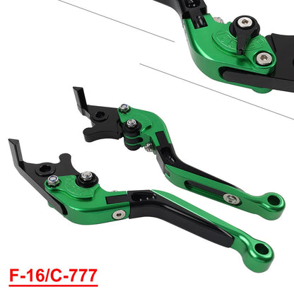 CNC Green Extendable Brake Clutch Levers for Yamaha FJR1300, XJR1300 (04-20)