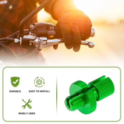 Cable Adjuster Screw 4x Aluminum Green for Motorcycle