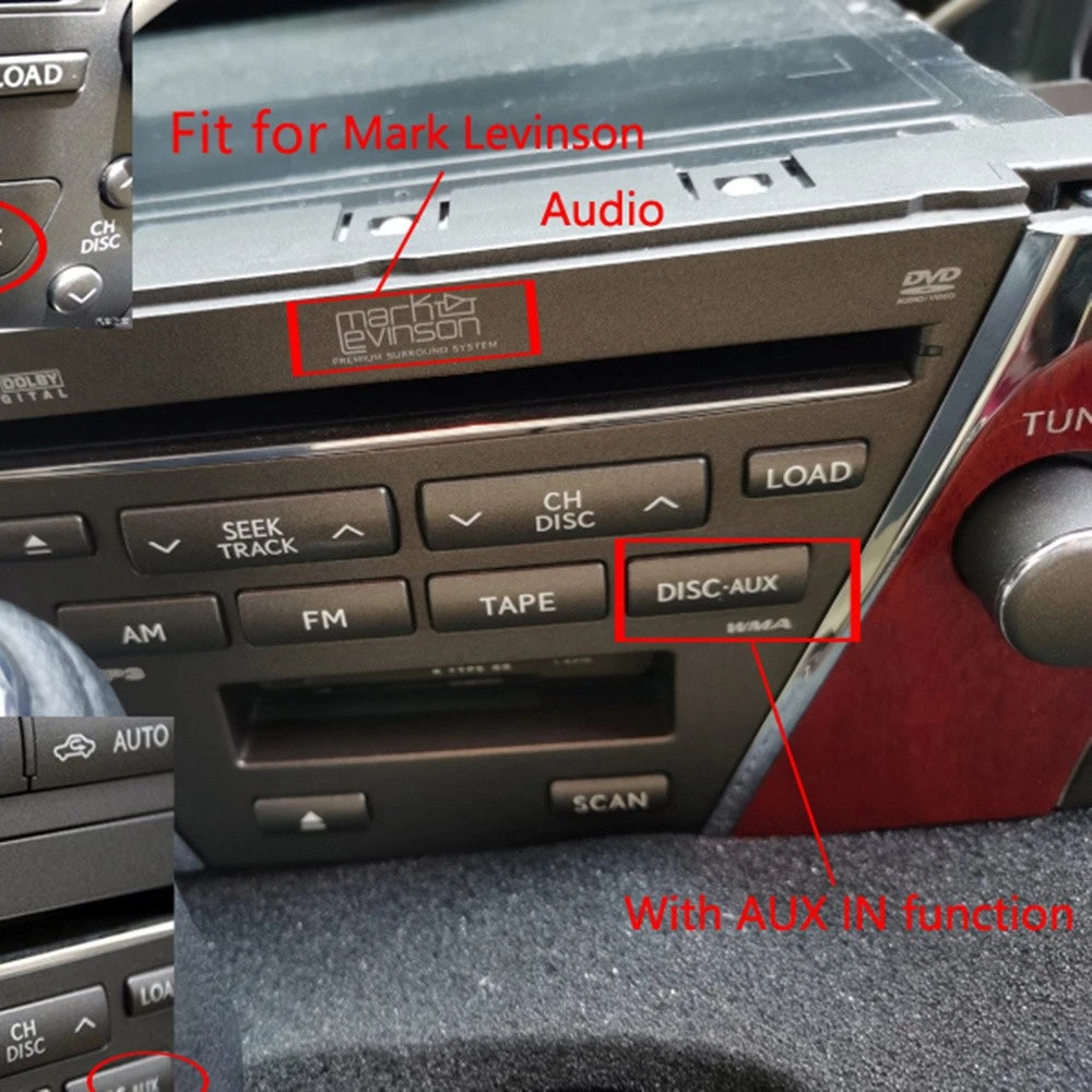 6Pin Bluetooth AUX Cable for Lexus IS300 ES350 LX570 Toyota Crown