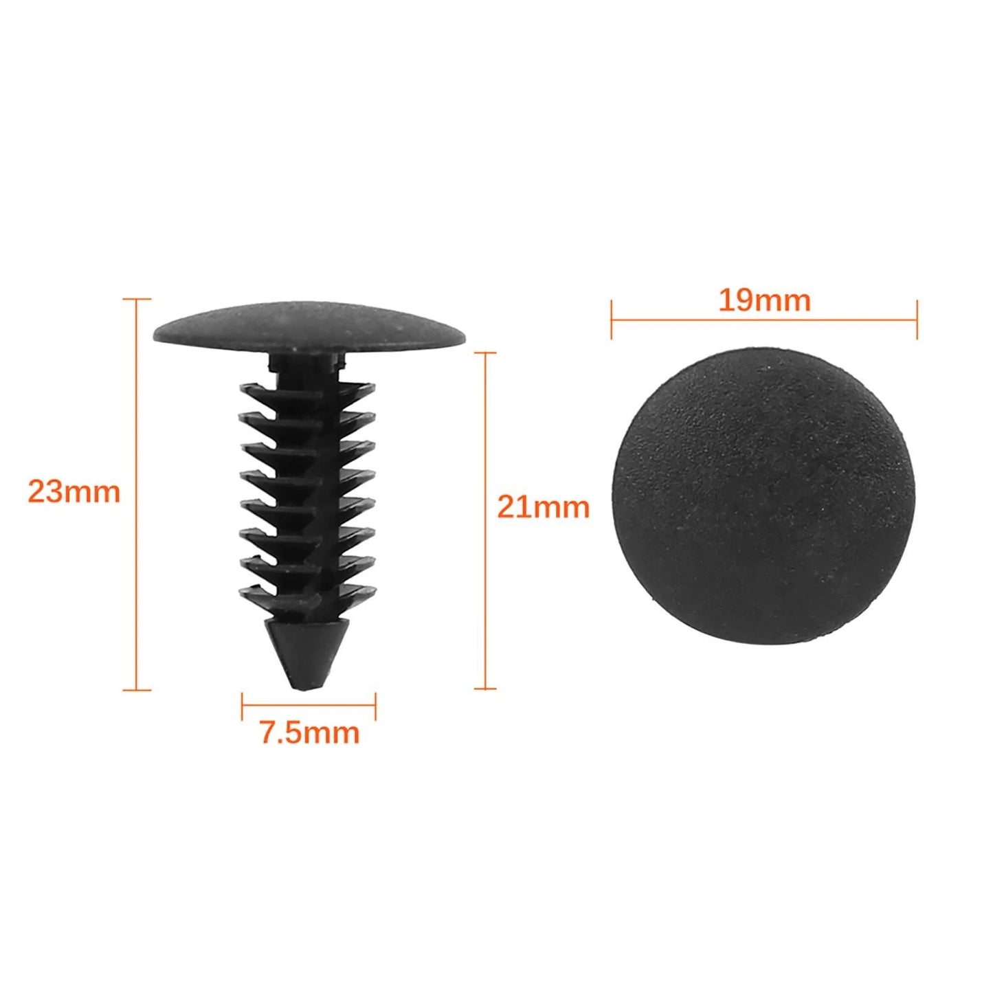 45 x Plastic Rivet Clips for Jeep Wrangler JK (2007-2018)