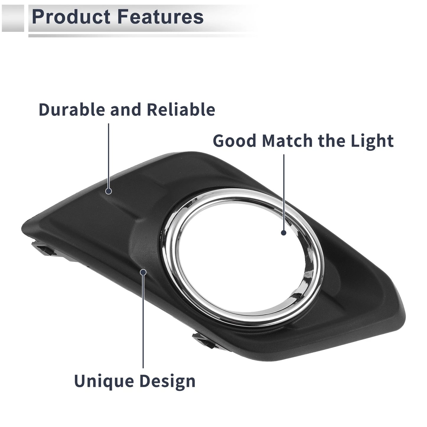 Front Right Fog Light Grill for Nissan Rogue (2014-2016)